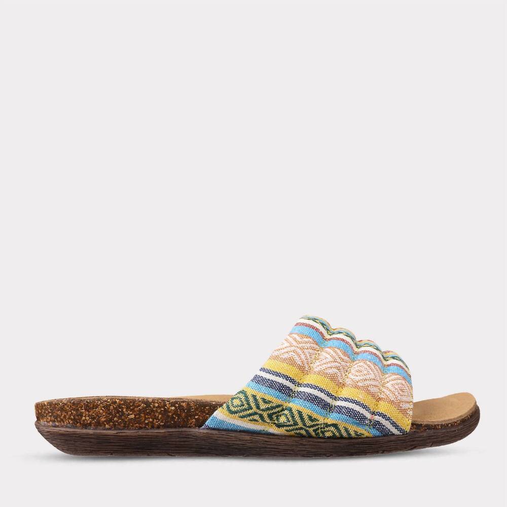 NEW LAMO women's clea slide sandal in yellow